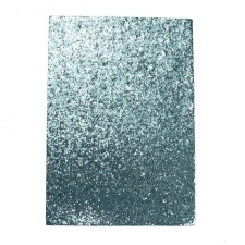 12x8" Glitter Vinyl Pleather/Faux Leather Backing Fabric Material - Cadet Blue