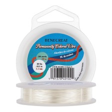 BENECREAT 28-Gauge Tarnish Resistant Silver Coil Wire, 328-Feet/109-Yard