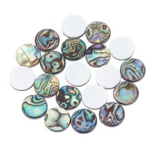 13mm Round Abalone Shell/Paua Shell Cabochon Coin 2pc