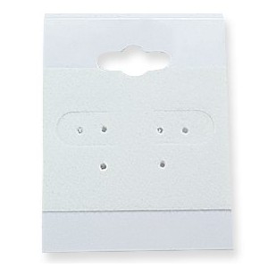 Earring Display Cards 1.5" x 2" White (25)
