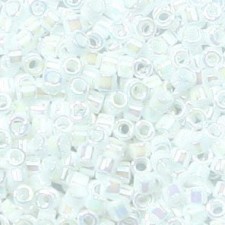 Miyuki Delica Beads White Pearl AB 11/0 5g DB202