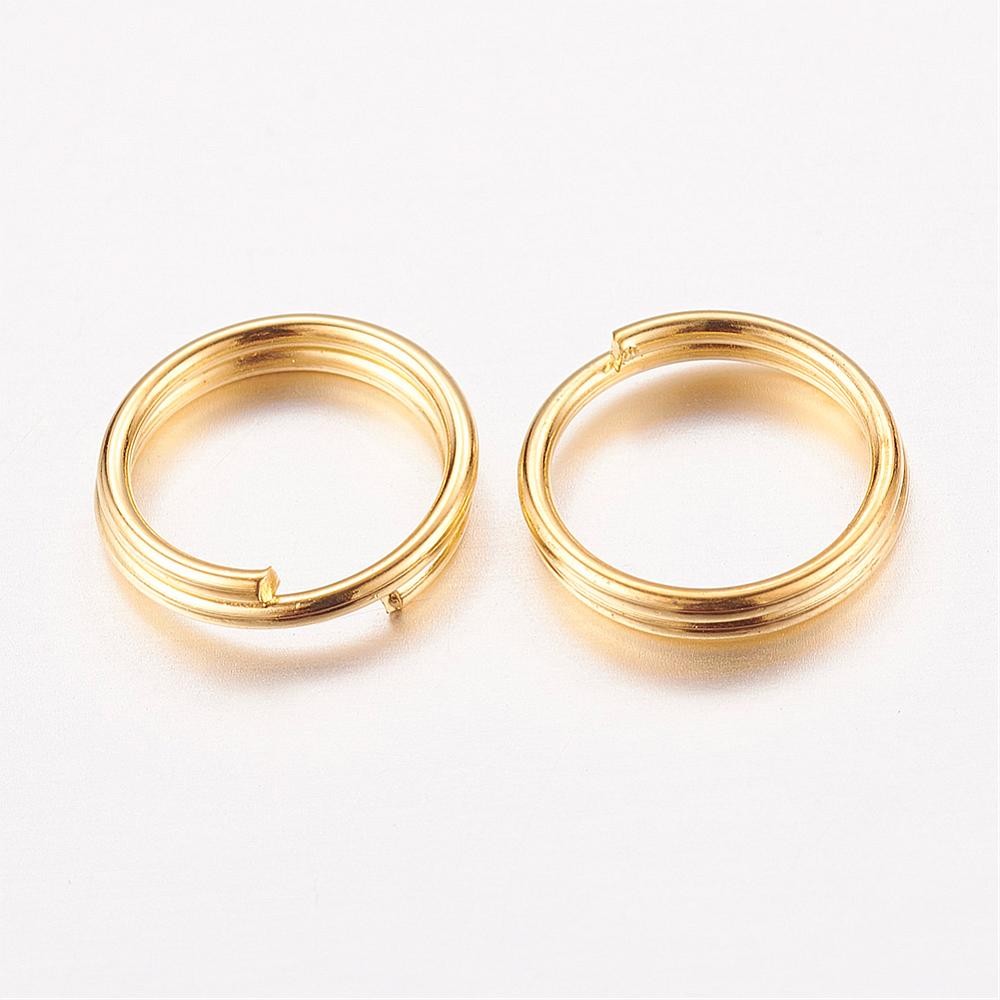 8MM Split Ring -Gold-Plated (144 Pieces) | BeadKraft Wholesa