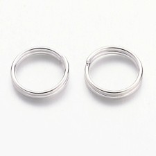 8mm Silver Plated Jump Rings Split Key-Rings 20g