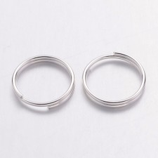 10mm Silver Plated Jump Rings Split Key-Rings 20g