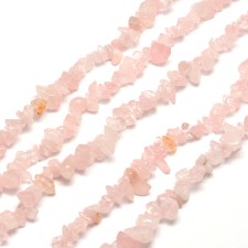 Natural Rose Quartz Chip Bead 32 Inch Strand