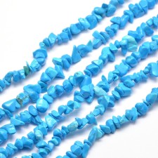 Natural Turquoise Stone Bead Chips 32 inch Strand