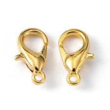 10mm Lobster Claw Clasps Cadmium Free & Lead Free, Gold  20pcs