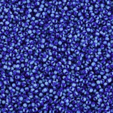 12/0 Opaque Glass Seed Beads Two Tone Blue 20g bag