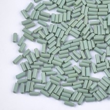 3-5mm Glass Bugle Beads: Opaque Dark Sea Green20g