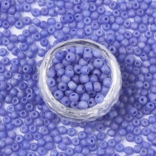 4x3mm Frosted Matte Transparent Glass Seed Beads Slate Blue 20g bag