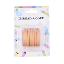 5mm Faux Leather Suede Rope Lace Peach 5 Meter Spool