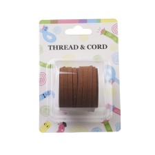 5mm Faux Leather Suede Rope Lace Saddle Brown 5 Meter Spool