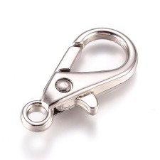 29mm Alloy Lobster Claw Clasps Snap Hooks 4pcs Silver