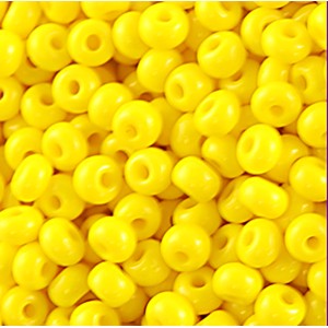 Preciosa Czech Seed Beads 10/0 - Opaque Yellow 83130 - (25g Bag)