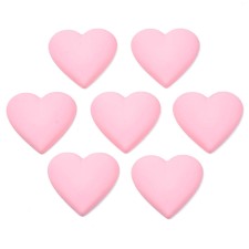 Matte Hearts Opaque Acrylic Cabochons Pink, 27x28x5mm 2pcs