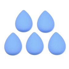 10pcs Matte Teardrop Opaque Acrylic Cabochons Blue, 17.5x12.5x4mm
