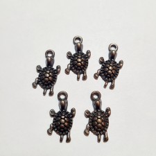 Turtle Charms, Bronze Metal Alloy 22x12mm 5pcs