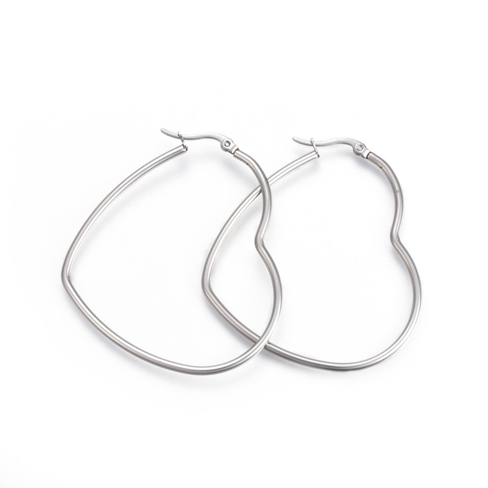 Stainless steel heart hoops, Gold & silver findings for earring making