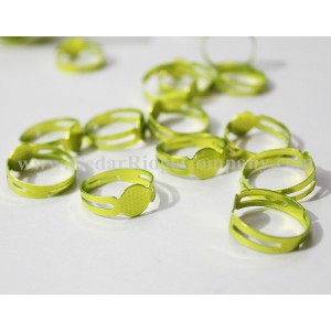 Adjustable ring blanks green