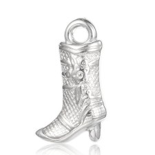 Acrylic Cowboy Boot Charm Beads 18x11mm 50pcs Approx..