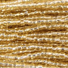 3 Cut Seed Beads Preciosa Czech Silverlined Tri-cut 12/0 - GOLD Full Hank