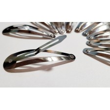 Snap Hair Clip Findings, Platinum, 49mm 10pcs