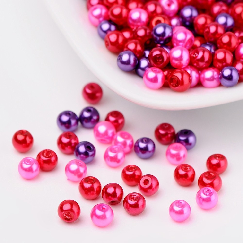 Valentines Day Beads | Red 7mm 12 Pack 6541