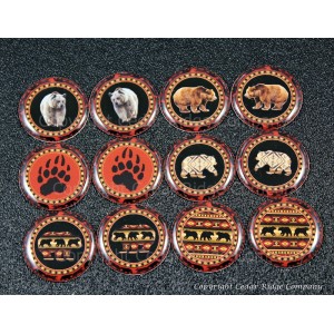 Premium Bears - One Inch Round Cab Set of 12
