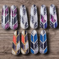 Mosaic Pillar Shape Polyurethane Cabochons Beading 10pcs Cab Set Not Epoxy