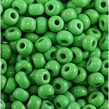 Preciosa Czech Seed Beads 10/0 - Opaque Green  (5" Vial 23g)