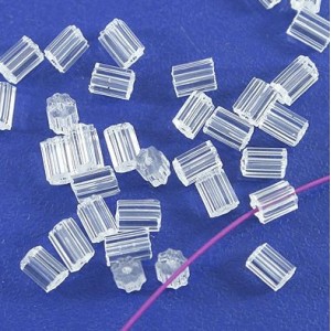 Tube Earring Stoppers Clear 3g (aprox 110pcs)