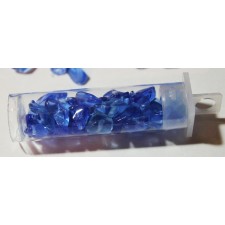 Glass Chip Beads Loose - Blue 8 gram Vial