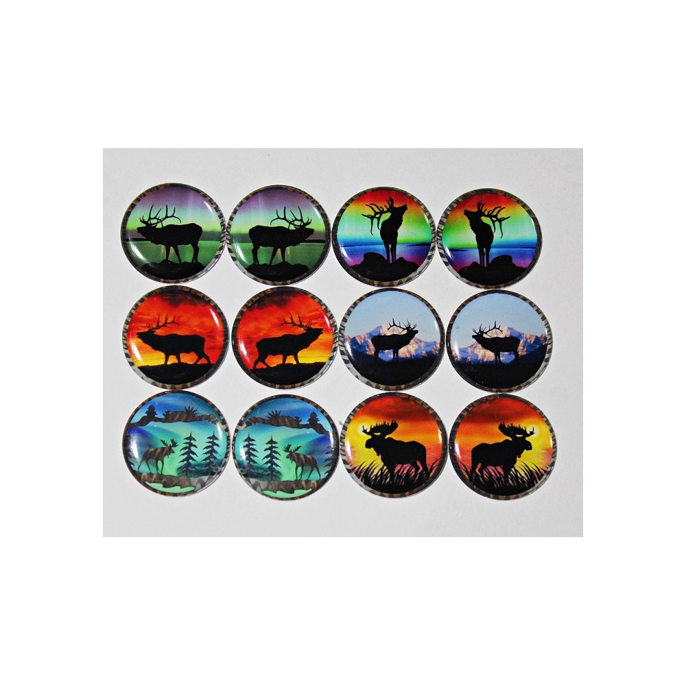 FifiRose Bison Bone Cabochons – 1 3/8" Closed Eye Sun Moon Face, 1-10 Piece Lot