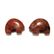 Rhodanite - Carved Zuni Bear (Pack of 2)