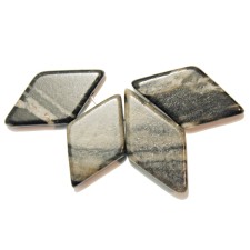 Natural Picasso Marble Natural Beads Pendant  31x17mm Flat Diamond Shape (Pack of 4)