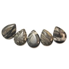 Natural Picasso Marble Beads 25x18mm Teardrop  (Pack of 5)