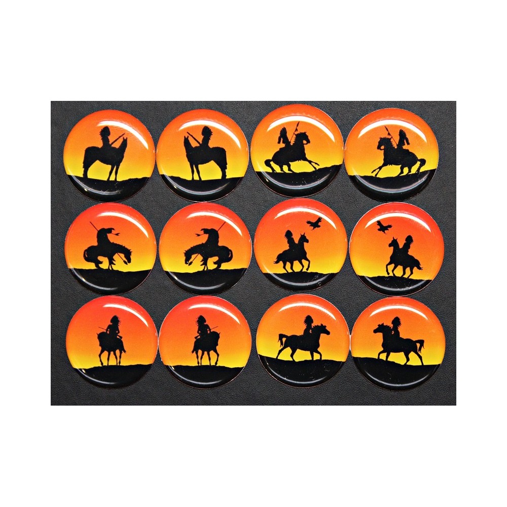 Warrior's Ride - One Inch Round Cab Set of 12 Warrior's Ride - One Inch Round Cab Set of 12