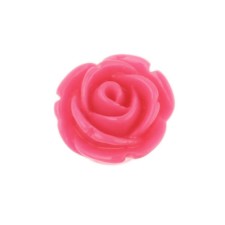 Resin Flower Roses Glue on Flatback 10mm - Fuchsia Pack of 10