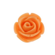 Resin Flower Roses Glue on Flatback 10mm - Orange  Pack of 10