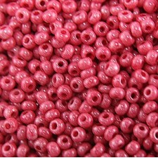 Preciosa Czech Seed Beads 10/0 - Opaque Dyed Chalk Rose - 23g Vial