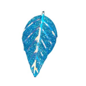Resin  Embellishments Leaf - Color Aqua Blue AB 53x28mm