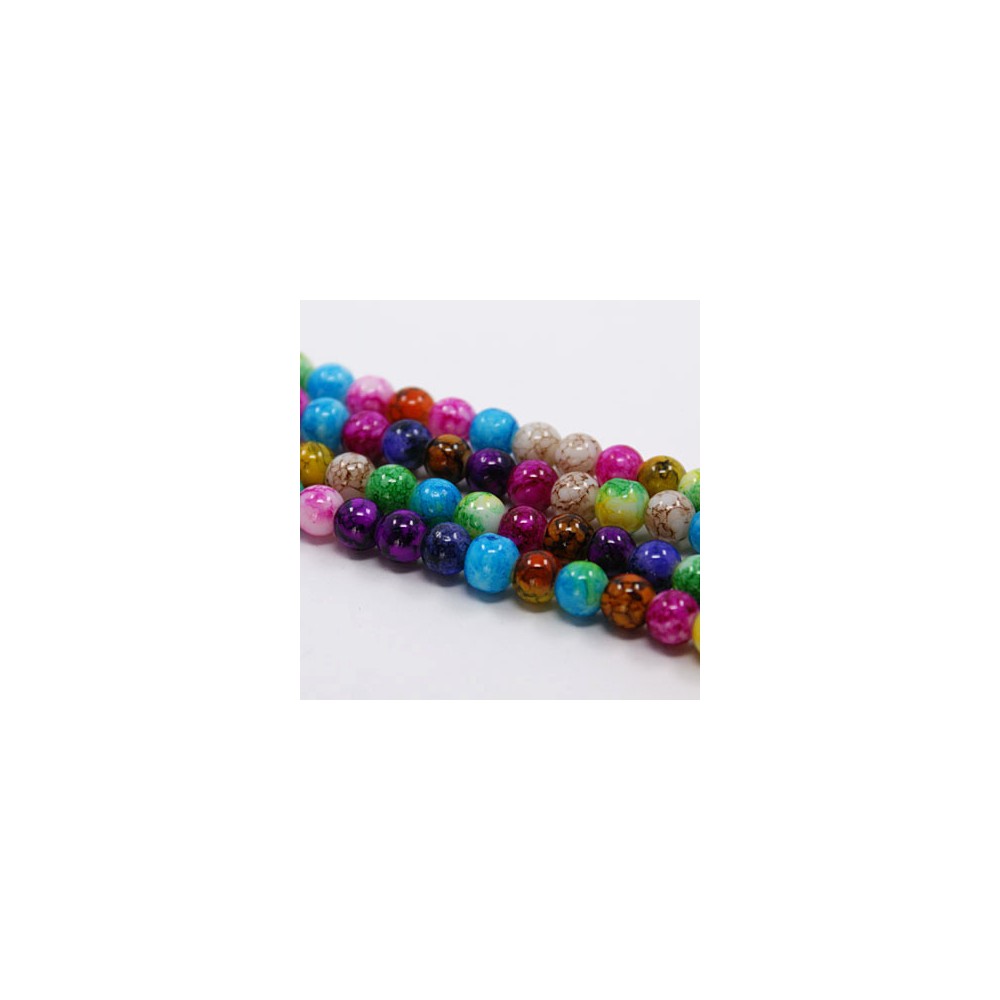 Marble Blended Tie Dye 6mm Round Glass Beads With 1mm Hole~Sold Indivi –  bedazzlinbeads