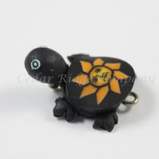 Hand Made Fimo Turtle Pendant - 25mm x 20mm x 10mm