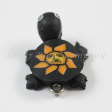 Hand Made Fimo Turtle Pendant - 25mm x 20mm x 10mm