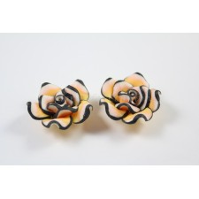 Handmade Fimo Flower Large Bead Focal Flatback - 30-32mm x 13mm