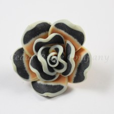 Handmade Fimo Flower Large Bead Focal Flatback - 30-32mm x 13mm