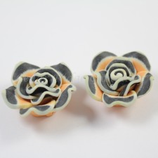 Handmade Fimo Flower Large Bead Focal Flatback - 30-32mm x 13mm