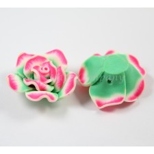 Handmade Fimo Flower Large Bead Focal Flatback - 30-32mm x 13mm