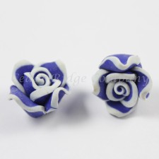 Handmade Fimo Flower Bead Focal Flatback - 15-17mm x 9-10m