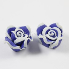 Handmade Fimo Flower Bead Focal Flatback - 15-17mm x 9-10m